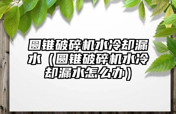 圓錐破碎機(jī)水冷卻漏水（圓錐破碎機(jī)水冷卻漏水怎么辦）