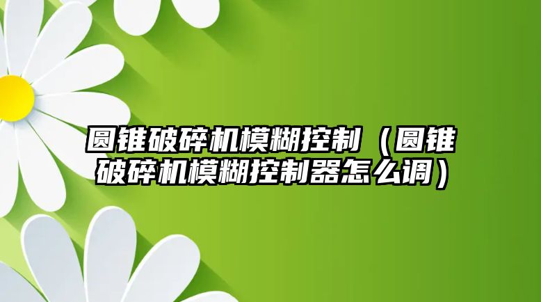 圓錐破碎機模糊控制（圓錐破碎機模糊控制器怎么調）