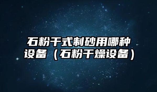 石粉干式制砂用哪種設備（石粉干燥設備）