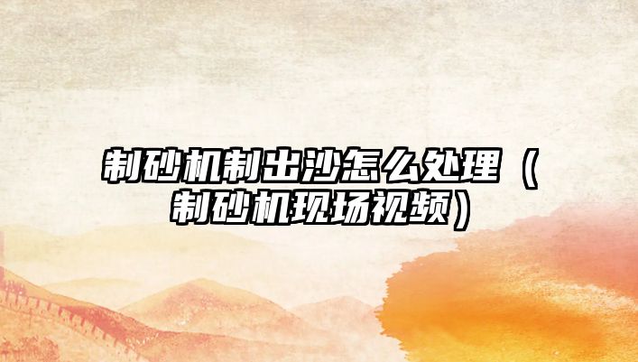 制砂機制出沙怎么處理（制砂機現場視頻）