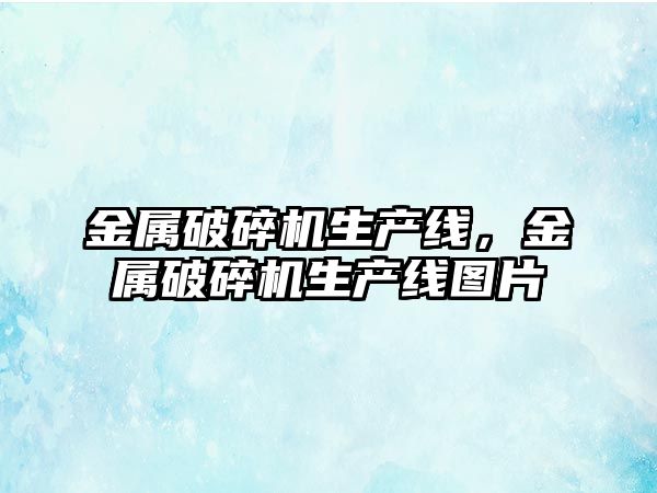 金屬破碎機生產線，金屬破碎機生產線圖片