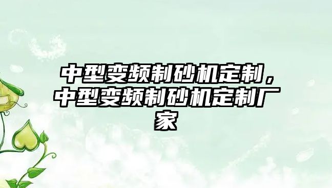 中型變頻制砂機(jī)定制，中型變頻制砂機(jī)定制廠家