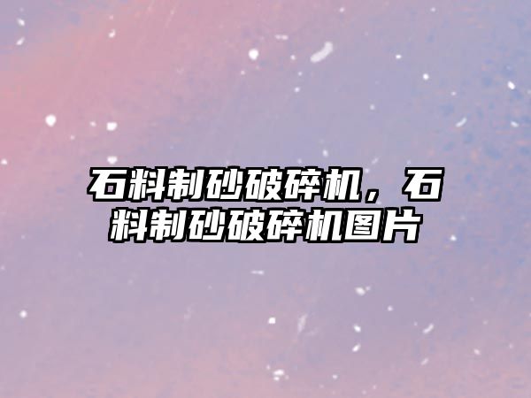 石料制砂破碎機，石料制砂破碎機圖片