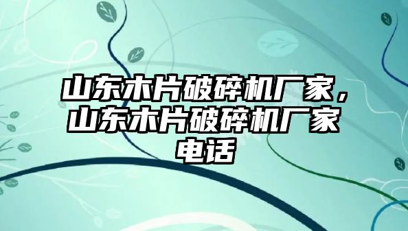 山東木片破碎機廠家，山東木片破碎機廠家電話