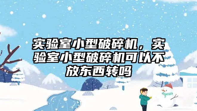 實驗室小型破碎機，實驗室小型破碎機可以不放東西轉(zhuǎn)嗎