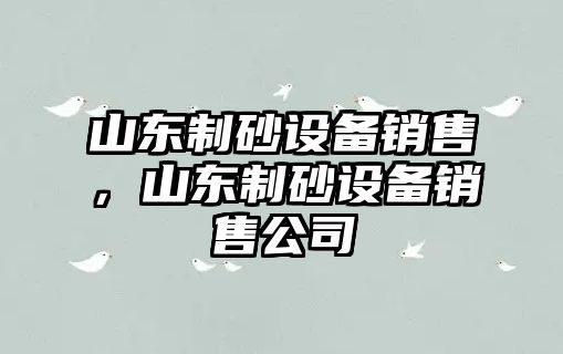 山東制砂設備銷售，山東制砂設備銷售公司