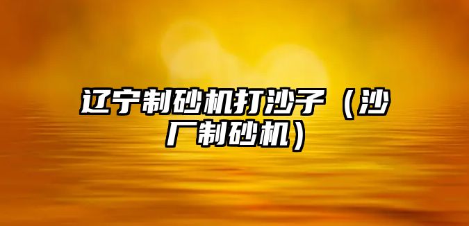 遼寧制砂機打沙子（沙廠制砂機）