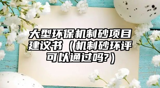 大型環保機制砂項目建議書（機制砂環評可以通過嗎?）