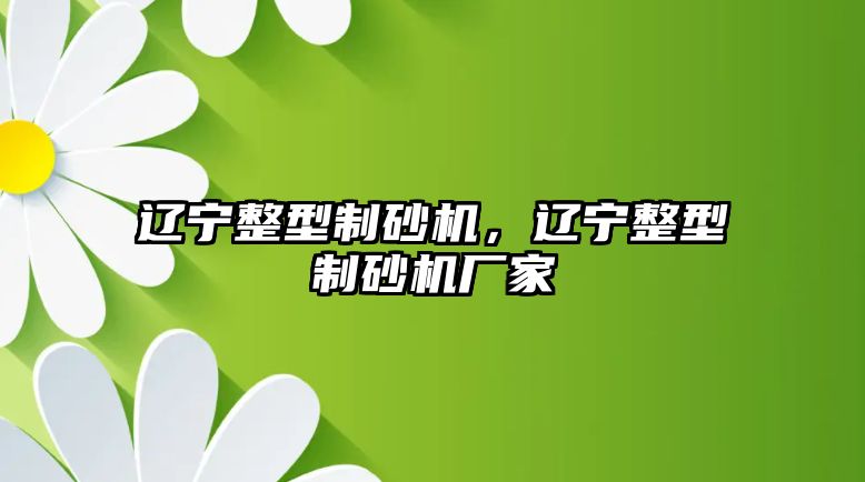 遼寧整型制砂機，遼寧整型制砂機廠家