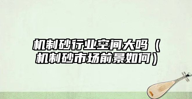 機制砂行業空間大嗎（機制砂市場前景如何）