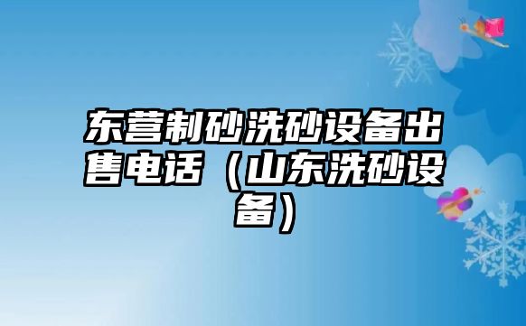 東營制砂洗砂設備出售電話（山東洗砂設備）