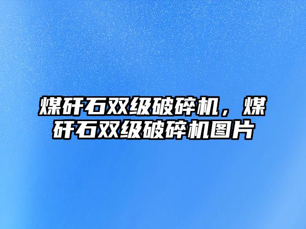 煤矸石雙級破碎機，煤矸石雙級破碎機圖片