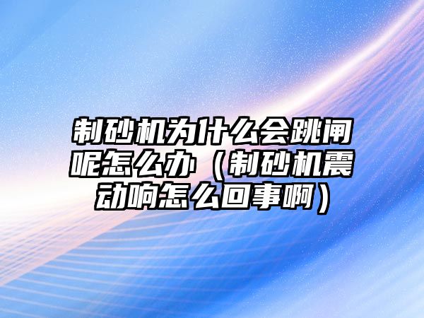 制砂機為什么會跳閘呢怎么辦（制砂機震動響怎么回事啊）