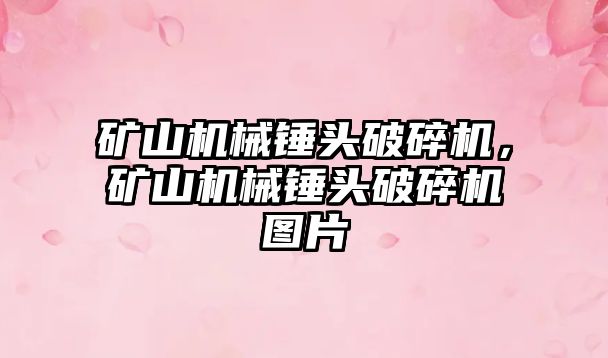 礦山機械錘頭破碎機，礦山機械錘頭破碎機圖片