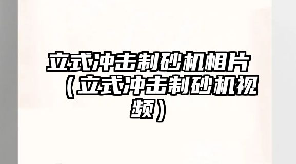 立式沖擊制砂機相片（立式沖擊制砂機視頻）