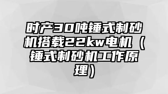 時產30噸錘式制砂機搭載22kw電機（錘式制砂機工作原理）