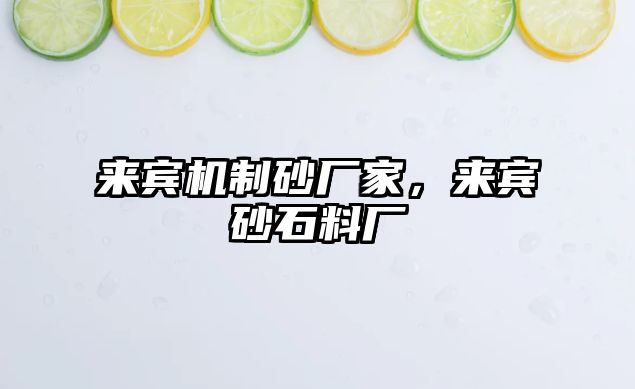 來(lái)賓機(jī)制砂廠家，來(lái)賓砂石料廠