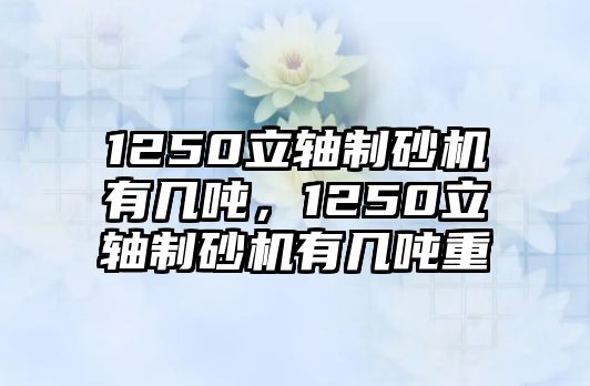 1250立軸制砂機(jī)有幾噸，1250立軸制砂機(jī)有幾噸重