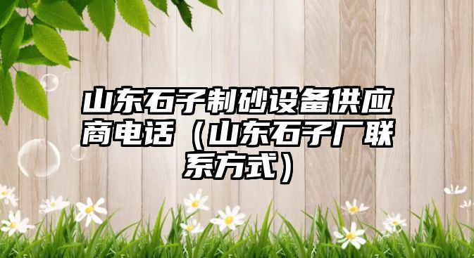 山東石子制砂設備供應商電話（山東石子廠聯系方式）