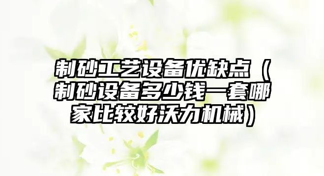 制砂工藝設(shè)備優(yōu)缺點(diǎn)（制砂設(shè)備多少錢(qián)一套哪家比較好沃力機(jī)械）