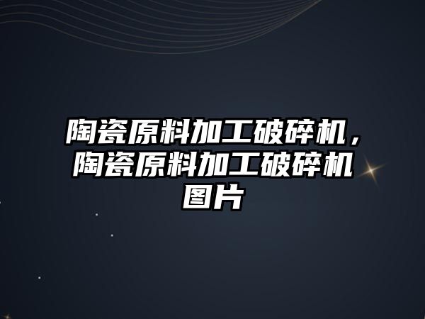 陶瓷原料加工破碎機，陶瓷原料加工破碎機圖片