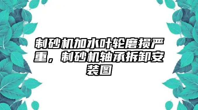 制砂機加水葉輪磨損嚴重，制砂機軸承拆卸安裝圖