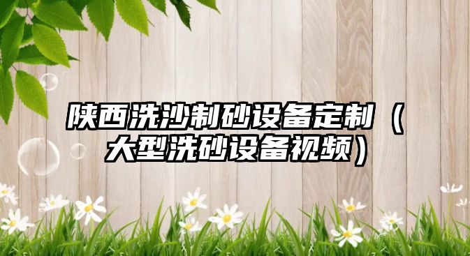 陜西洗沙制砂設備定制（大型洗砂設備視頻）