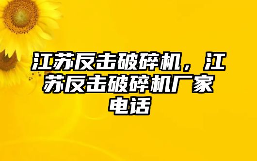 江蘇反擊破碎機，江蘇反擊破碎機廠家電話