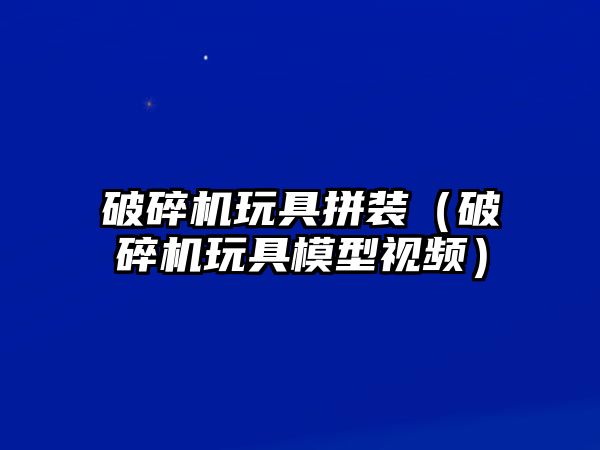 破碎機玩具拼裝（破碎機玩具模型視頻）