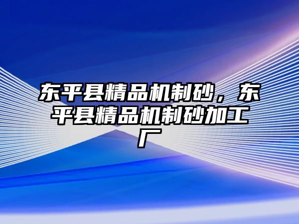 東平縣精品機制砂，東平縣精品機制砂加工廠