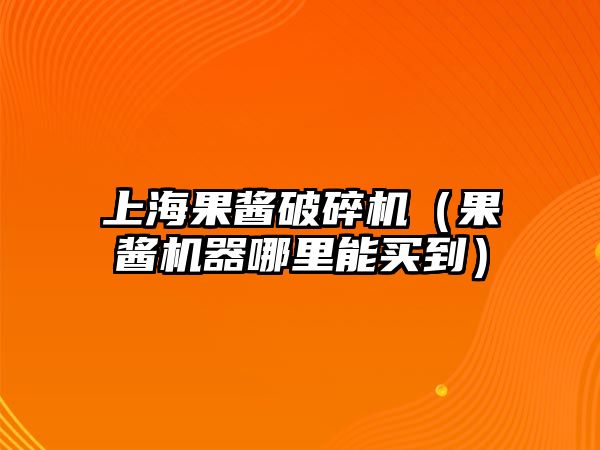 上海果醬破碎機（果醬機器哪里能買到）