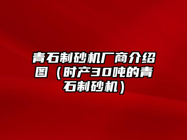 青石制砂機廠商介紹圖（時產30噸的青石制砂機）