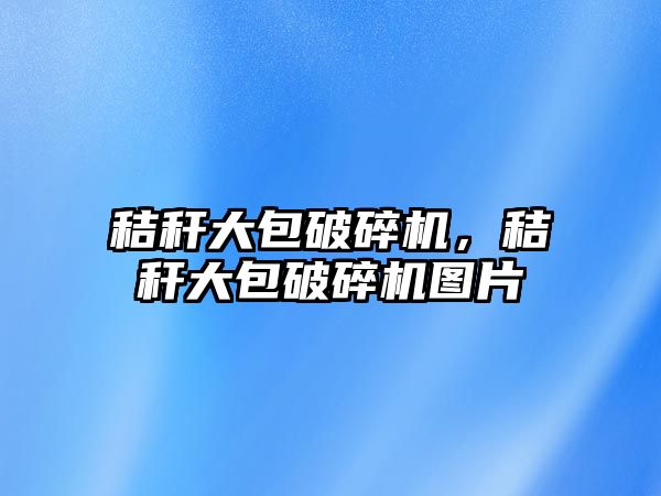 秸稈大包破碎機，秸稈大包破碎機圖片