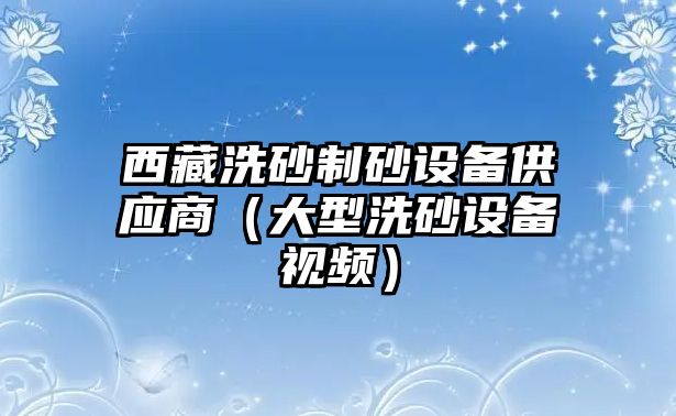 西藏洗砂制砂設備供應商（大型洗砂設備視頻）