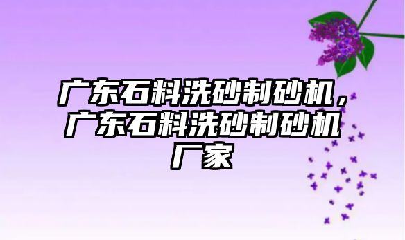 廣東石料洗砂制砂機，廣東石料洗砂制砂機廠家