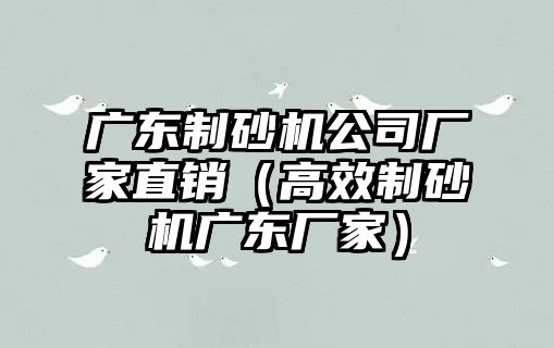 廣東制砂機公司廠家直銷（高效制砂機廣東廠家）