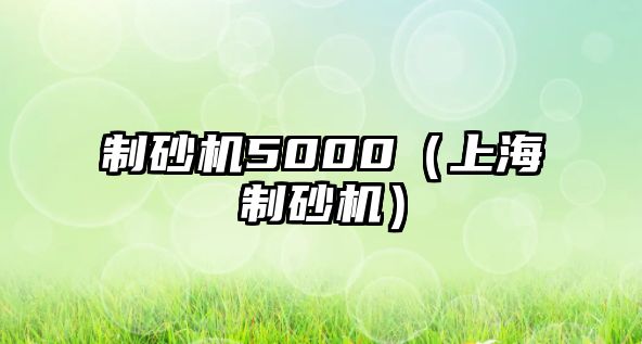 制砂機5000（上海制砂機）