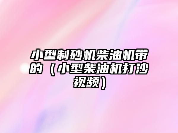 小型制砂機柴油機帶的（小型柴油機打沙視頻）