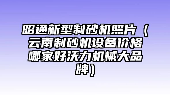 昭通新型制砂機照片（云南制砂機設(shè)備價格哪家好沃力機械大品牌）