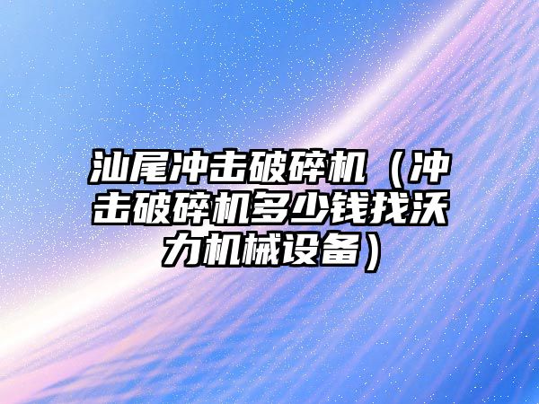 汕尾沖擊破碎機（沖擊破碎機多少錢找沃力機械設備）