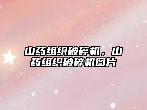 山藥組織破碎機，山藥組織破碎機圖片