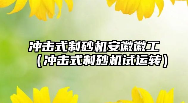 沖擊式制砂機安徽徽工（沖擊式制砂機試運轉）