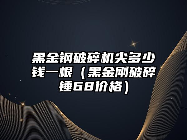 黑金鋼破碎機尖多少錢一根（黑金剛破碎錘68價格）