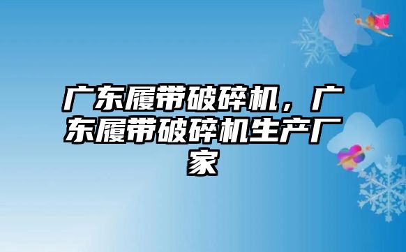 廣東履帶破碎機，廣東履帶破碎機生產(chǎn)廠家