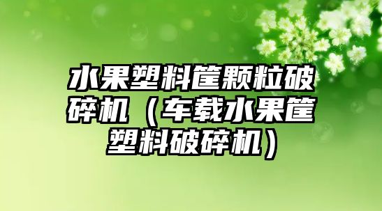 水果塑料筐顆粒破碎機（車載水果筐塑料破碎機）