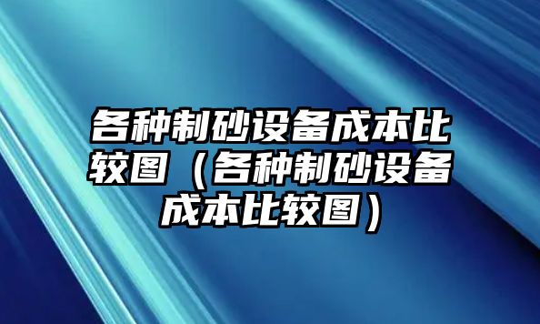 各種制砂設(shè)備成本比較圖（各種制砂設(shè)備成本比較圖）