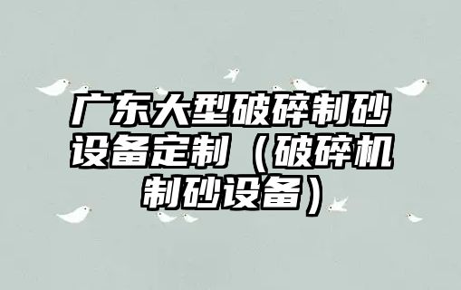 廣東大型破碎制砂設備定制（破碎機制砂設備）