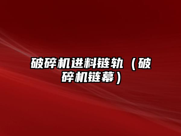 破碎機進料鏈軌（破碎機鏈幕）