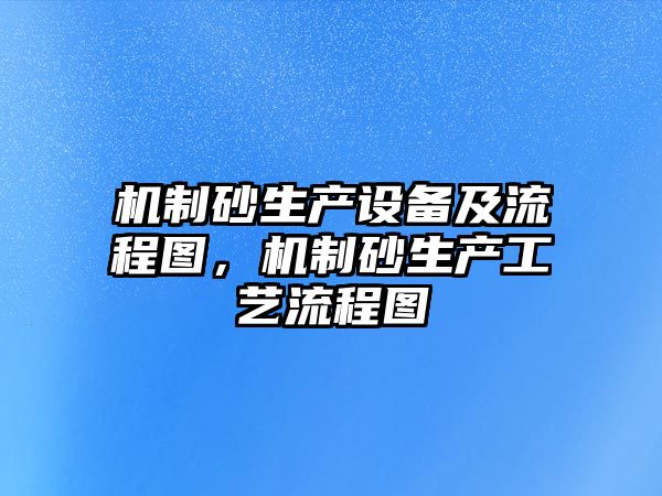 機制砂生產設備及流程圖，機制砂生產工藝流程圖