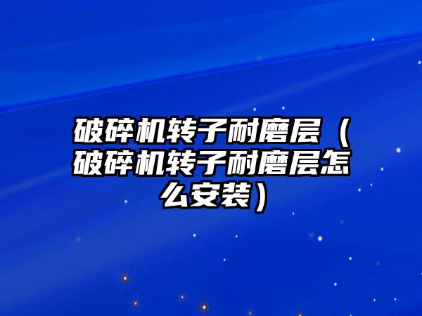 破碎機轉子耐磨層（破碎機轉子耐磨層怎么安裝）